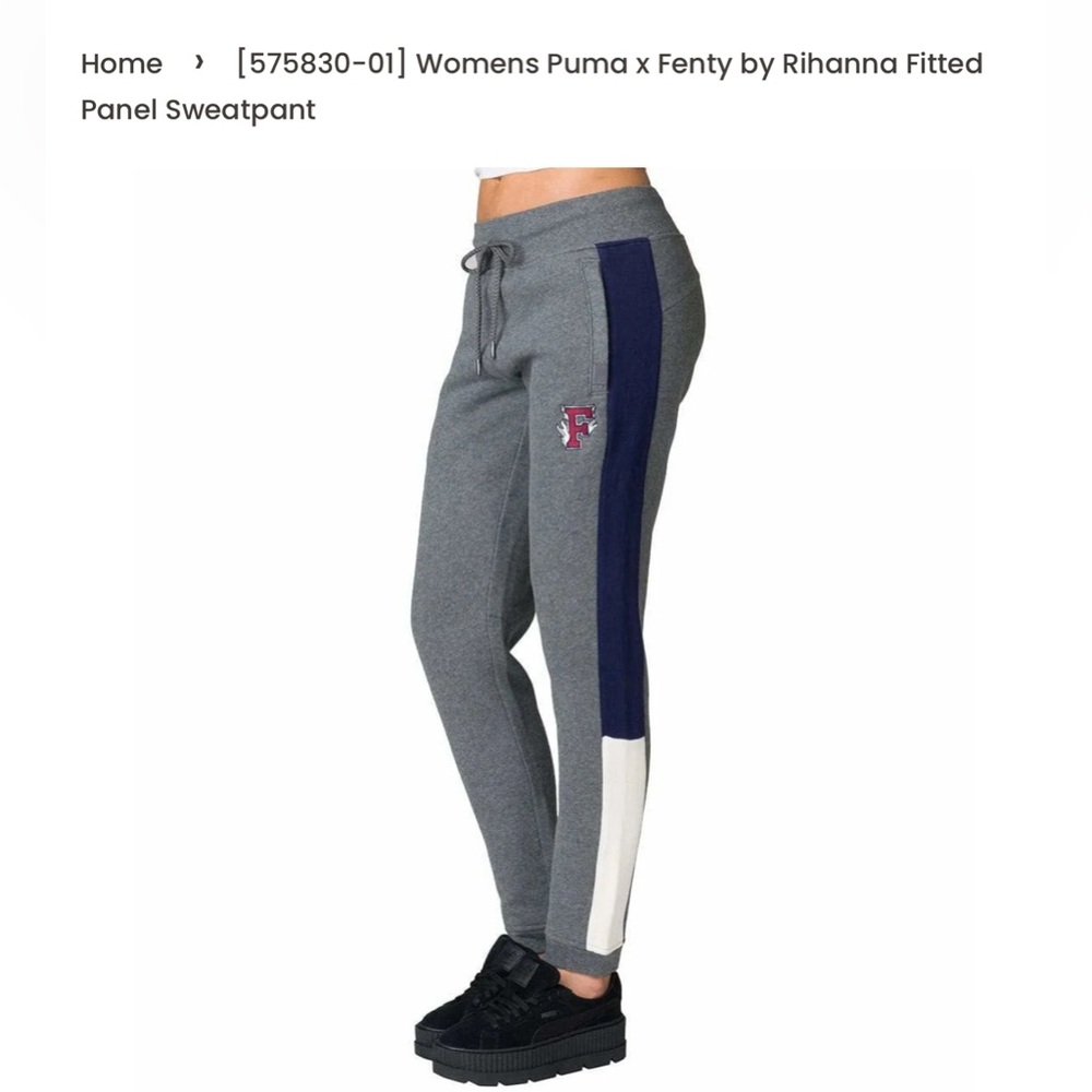 Puma FENTY Gray Sweatpants with Black Tag